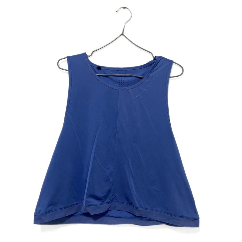 Gymshark x Whitney Simmons Blue Flowy Workout Cropped Tank Top Size Large